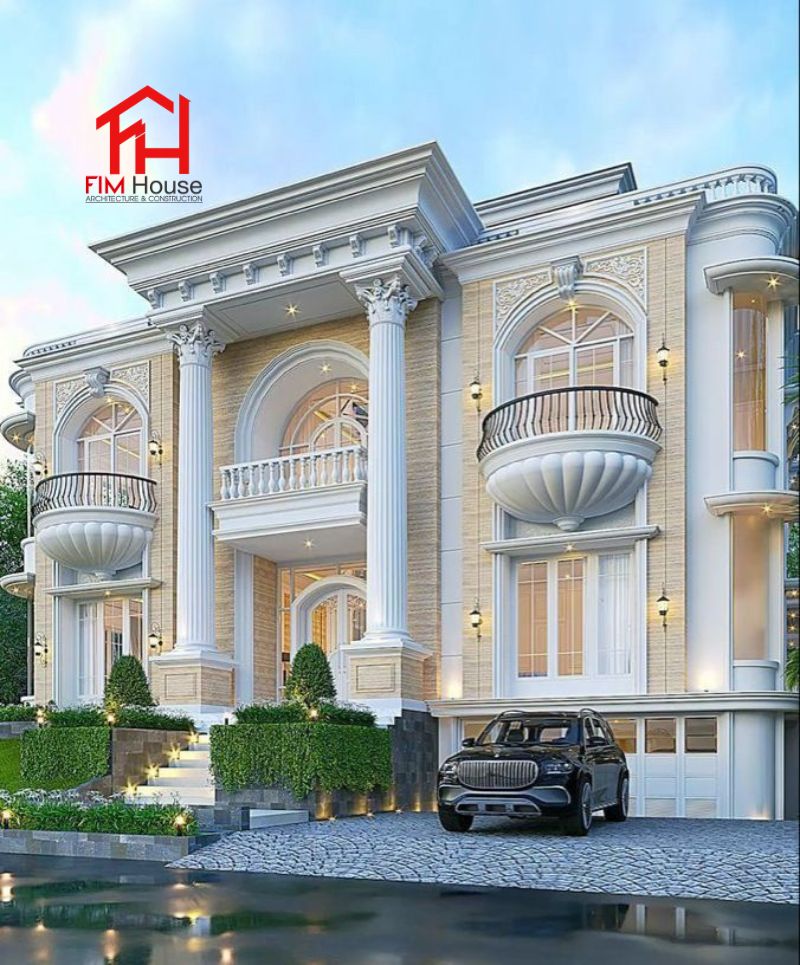 mẫu biệt thự lâu đài cổ điển đẹp