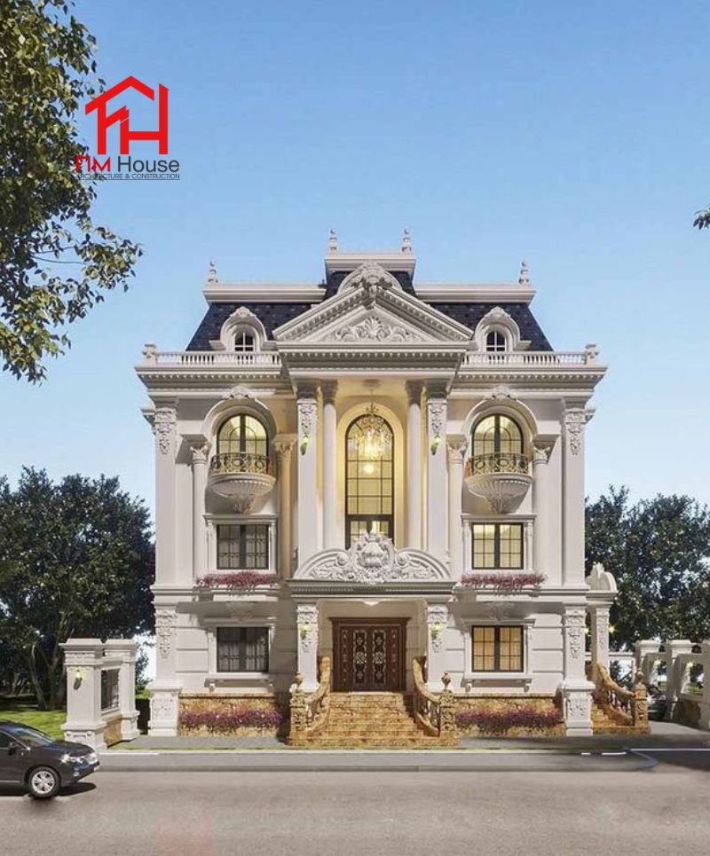 mẫu biệt thự lâu đài cổ điển đẹp