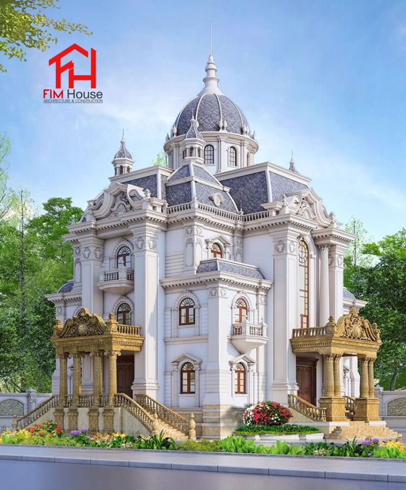 mẫu biệt thự lâu đài cổ điển đẹp