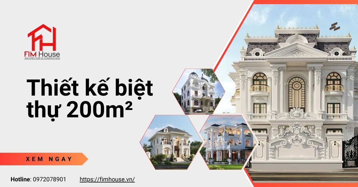 thiết kế biệt thự 200m2