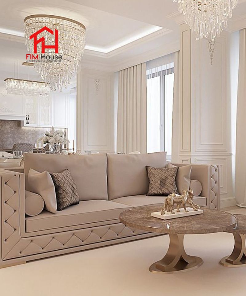 Mẫu thiết kế phòng khách Luxury