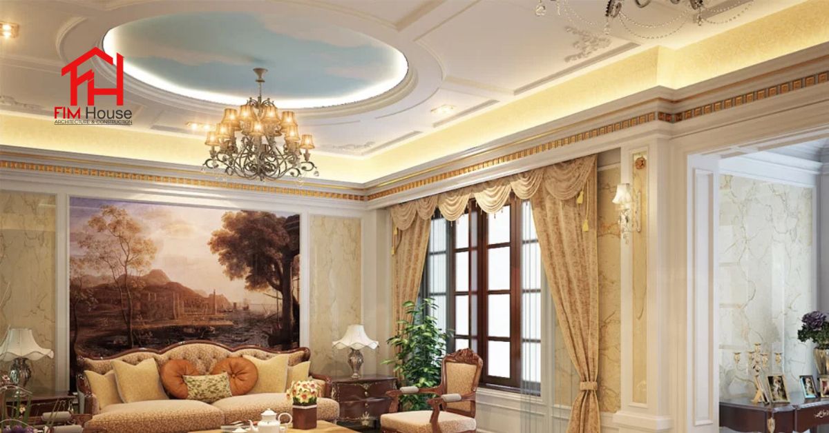 Mẫu trần nhà cho phòng khách