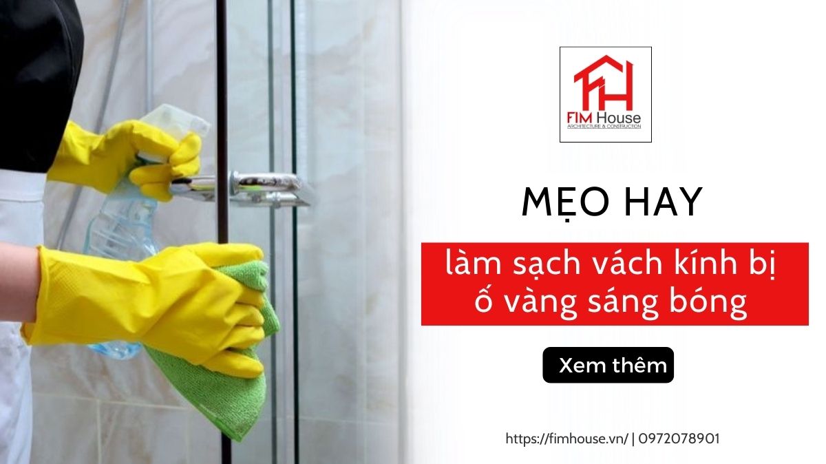 vách kính bị ố vàng