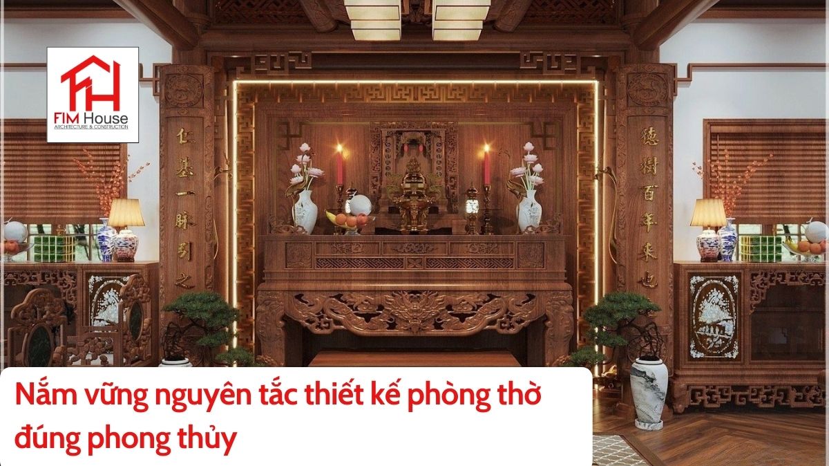 nguyên tắc thiết kế phòng thờ
