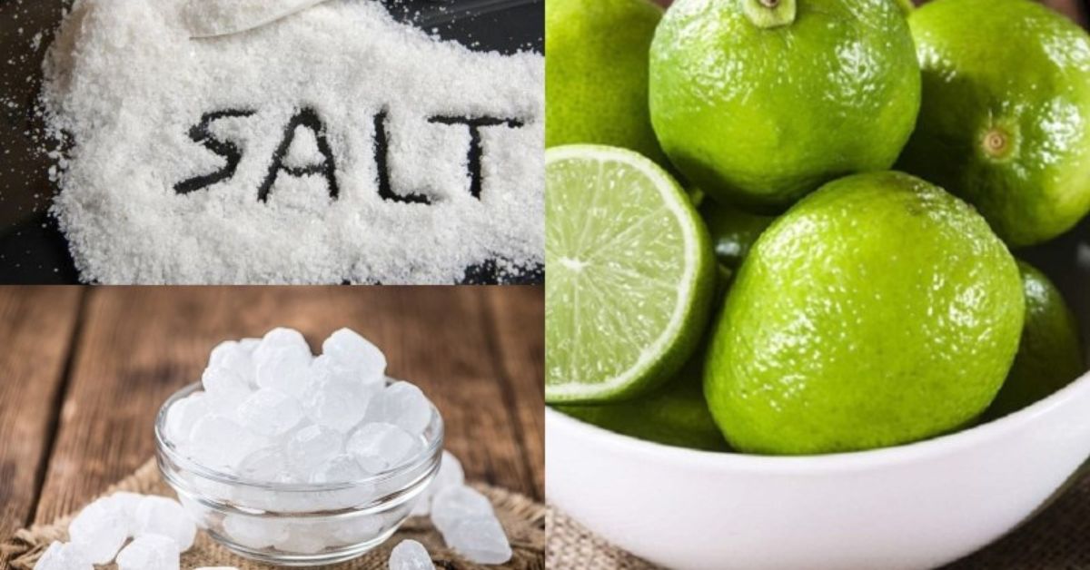 Dùng chanh tươi và muối