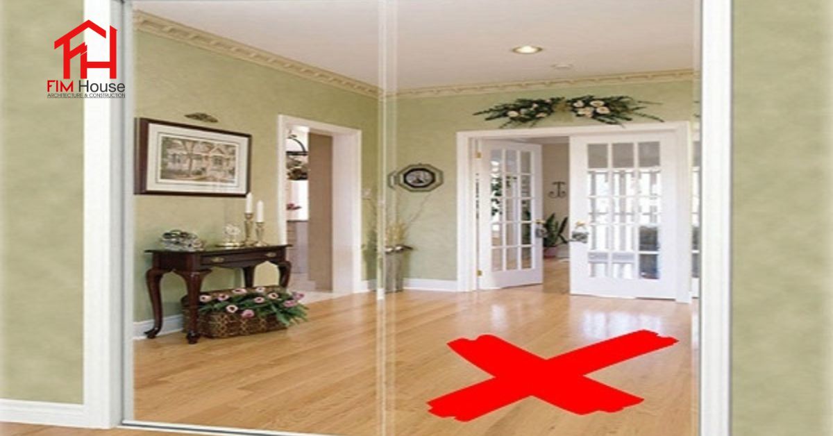 Gương đối diện cửa chính