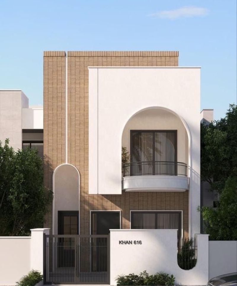 Mẫu nhà 2 tầng phong cách tối giản