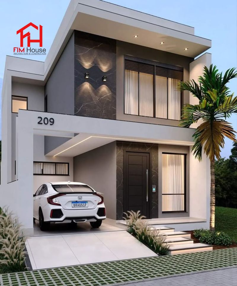 Mẫu nhà vườn 1 trệt 1 lầu gần gũi thiên nhiên