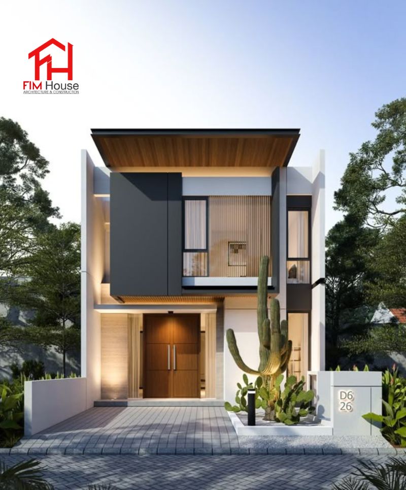Mẫu nhà vườn 1 trệt 1 lầu gần gũi thiên nhiên