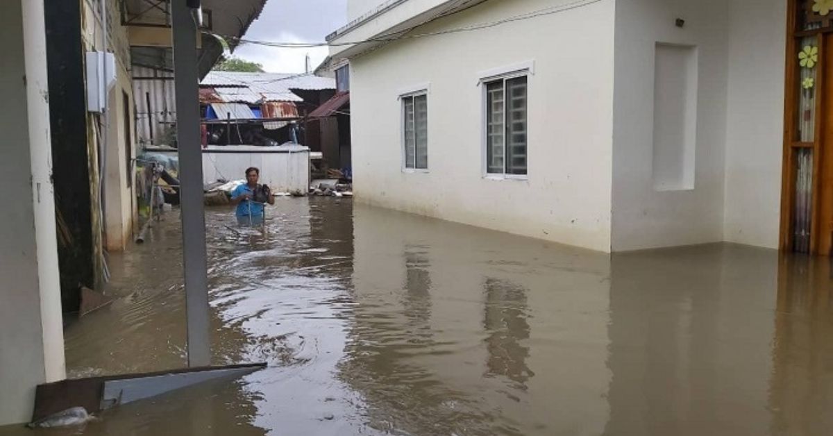 Thế đất thấp trũng, dễ ngập úng