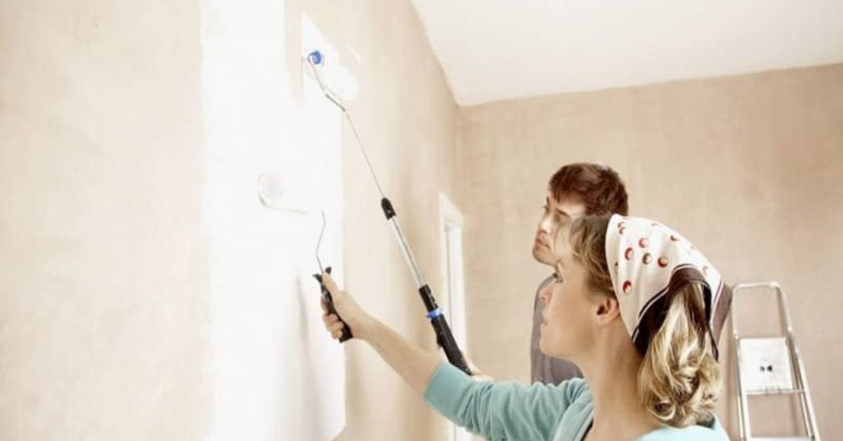 làm mới tường bằng sơn