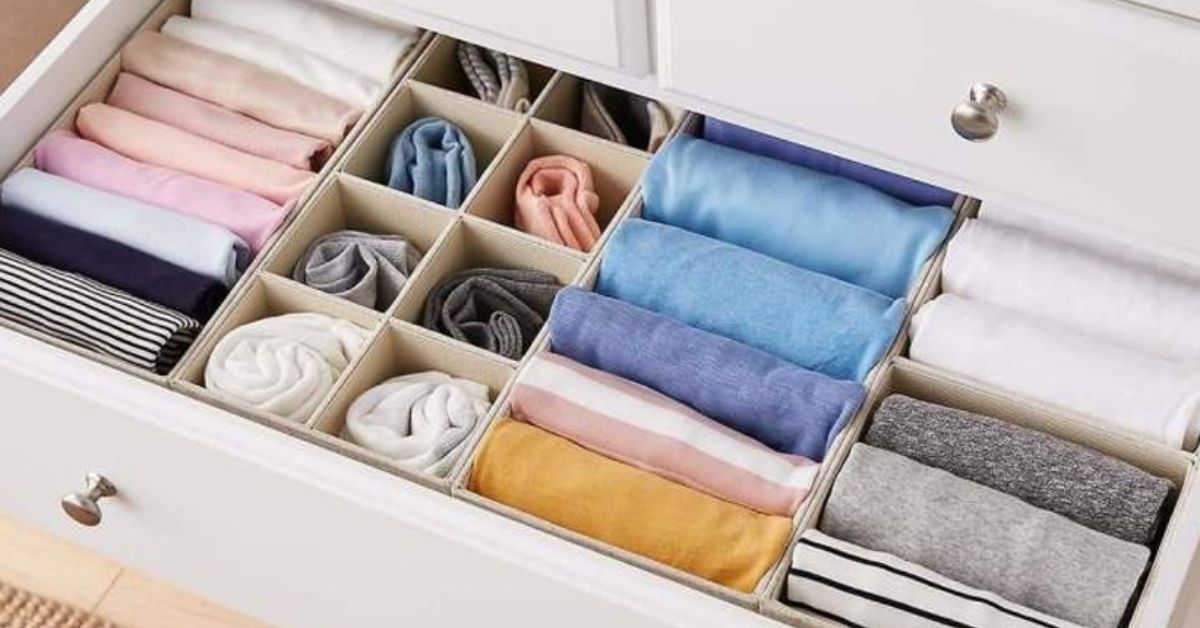 gấp quần áo tiết kiệm diện tích