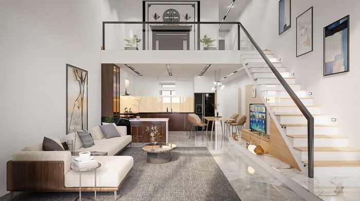 Mẫu thiết kế nhà có gác lửng